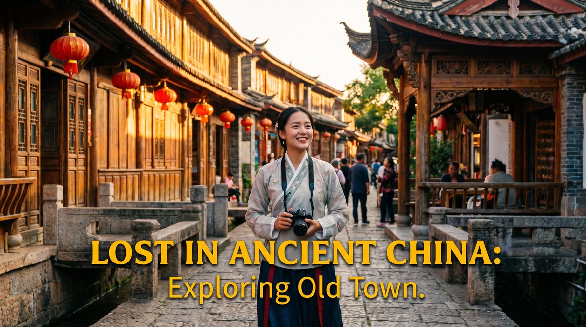 蜜桃传媒旅行VLOG视频《古镇探秘》